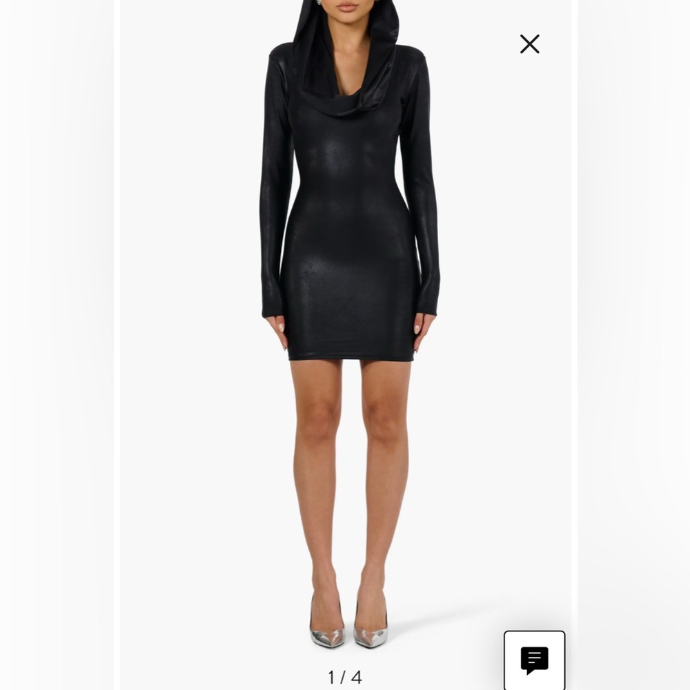 Naked wardrobe Black Hooded Dress